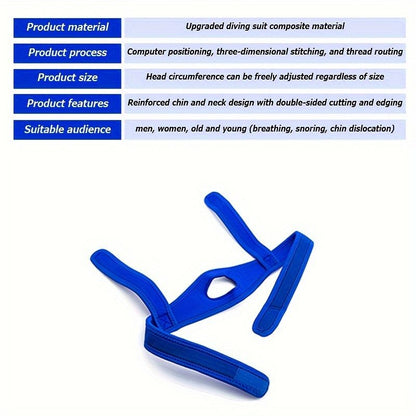 Chin Strap - Anti Snoring Chin Strap for Users, Chin Strap Effective Snore Stopper Anti Snore Devices Chin V1192-AZ-W-3069