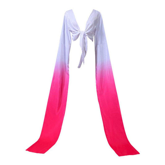 Dance Long Chiffon Sleeves - Peking Opera Stunts Dancing Practice Long Flowing Inner Sleeves(Rose Red V1192-AZ-W-3071