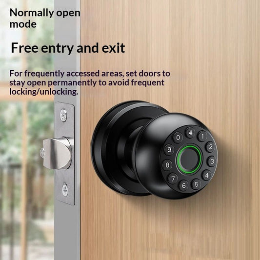 Fingerprint Door Lock, Smart Fingerprint Door Knob with Keypad, Biometric Door knobs with App Control, Auto V1192-AZ-W-3072