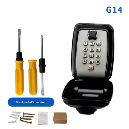 Key Lock Box for Outside, Sturdy Waterproof Wall Mount Lock Box for House Key, 12-Digit Combination V1192-AZ-W-3073