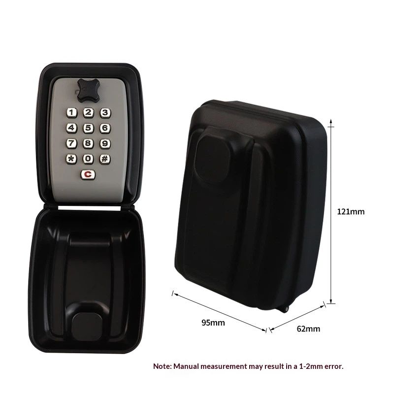 Key Lock Box for Outside, Sturdy Waterproof Wall Mount Lock Box for House Key, 12-Digit Combination V1192-AZ-W-3073