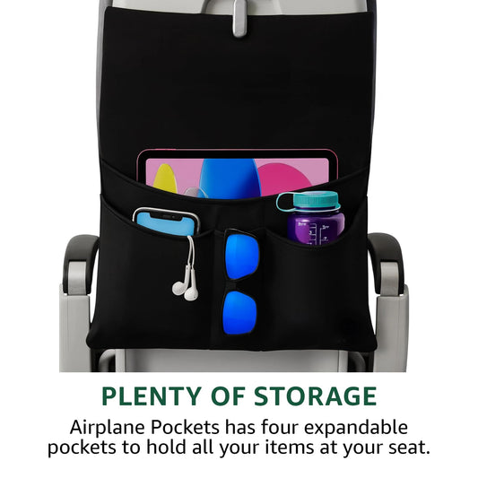 Airplane Pockets - Airplane Accessories - Plane Travel Essentials - Travel Organizer - Seat Storage Organizer V1192-AZ-W-3082