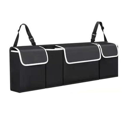 Backseat Trunk Organizer for Car - Durable Trunk Hanging Storage Bag with 4 Large Storage Pocket & 3 V1192-AZ-W-3084