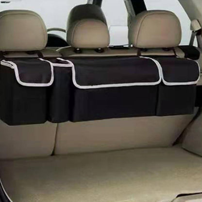 Backseat Trunk Organizer for Car - Durable Trunk Hanging Storage Bag with 4 Large Storage Pocket & 3 V1192-AZ-W-3084