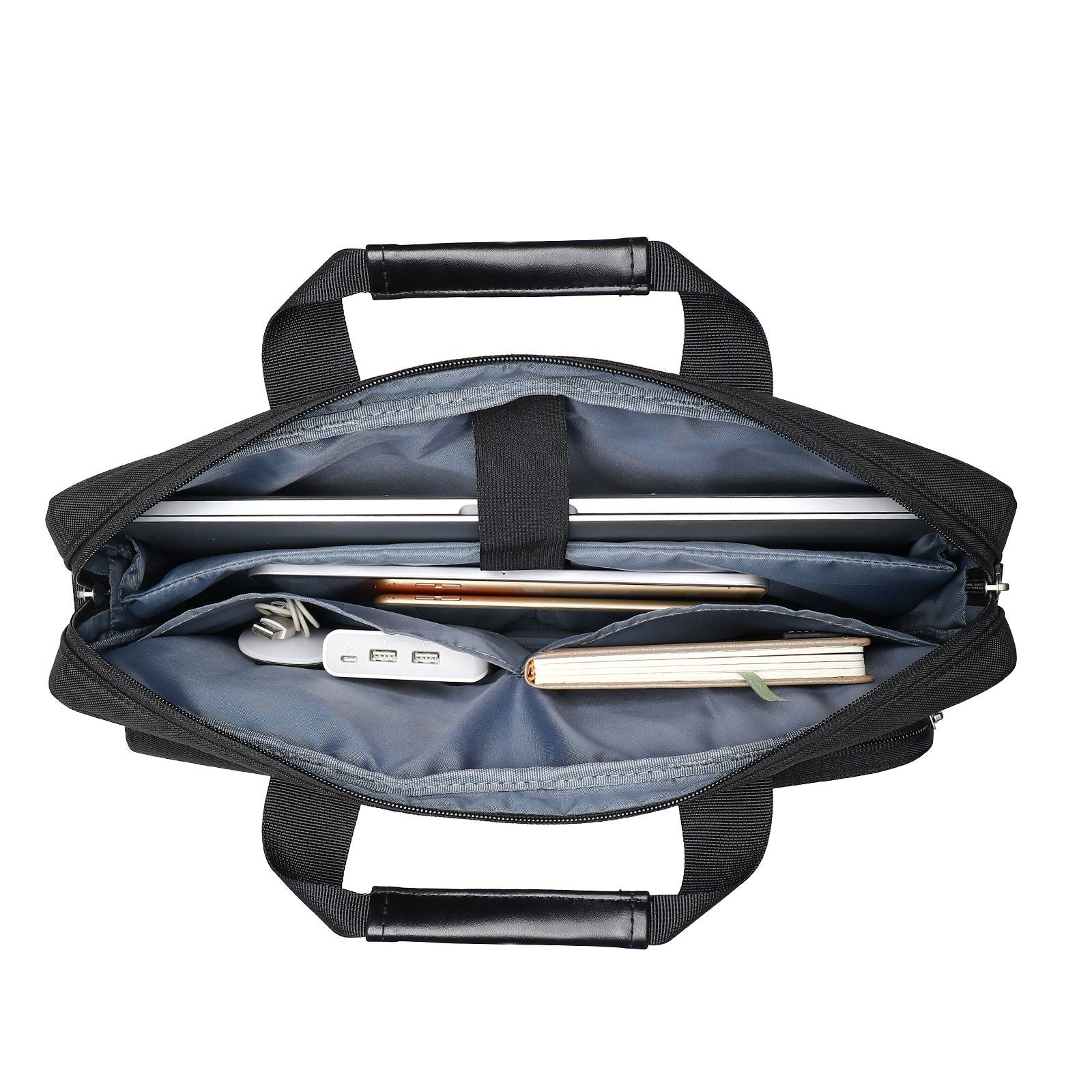 Protective Laptop Case 13 inch Laptop Sleeve, Open Bag with 2 Raised&1 Flapover&1 Handle&Belt, Laptop Case V1192-AZ-W-3095