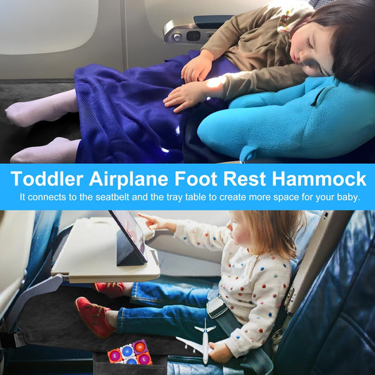 Toddler Airplane Bed, Kids Airplane Seat Extender Travel Bed, Kids Airplane Travel Essentials, Airplane Must V1192-AZ-W-3114