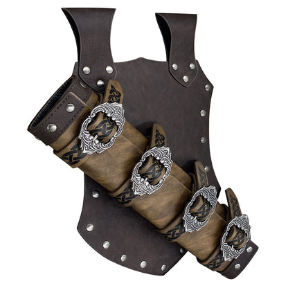Medieval Faux Leather Sword Frog, Vintage Middle Ages Sword Holster, Mercenary Knight Adjustable Dagger V1192-AZ-W-3122