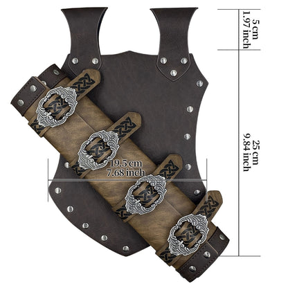 Medieval Faux Leather Sword Frog, Vintage Middle Ages Sword Holster, Mercenary Knight Adjustable Dagger V1192-AZ-W-3122