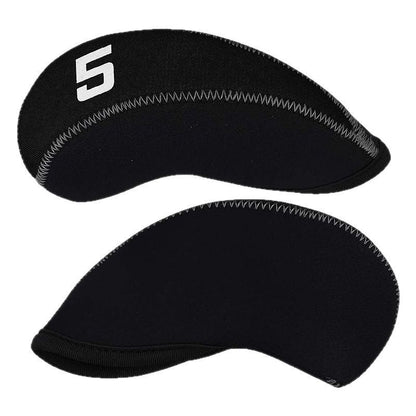 Golf 11pcs/Set Neoprene Iron Headcover Set Flag Golf Club Protector black Golf Club Protector V1192-AZ-W-3126