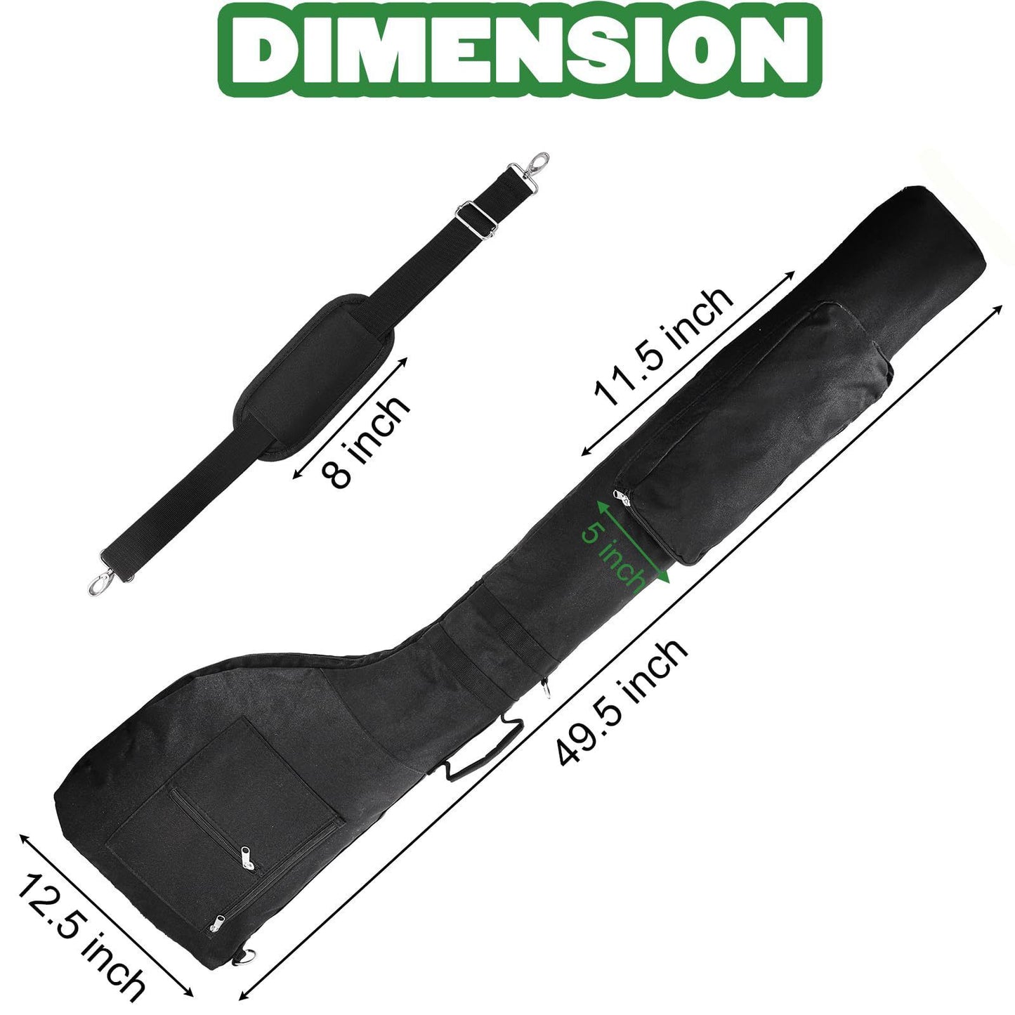 Big Teeth Golf Sunday Bag, Small Golf Bag Lightweight, Golf Bag for A Few Clubs Driving Range, Practice with V1192-AZ-W-3127