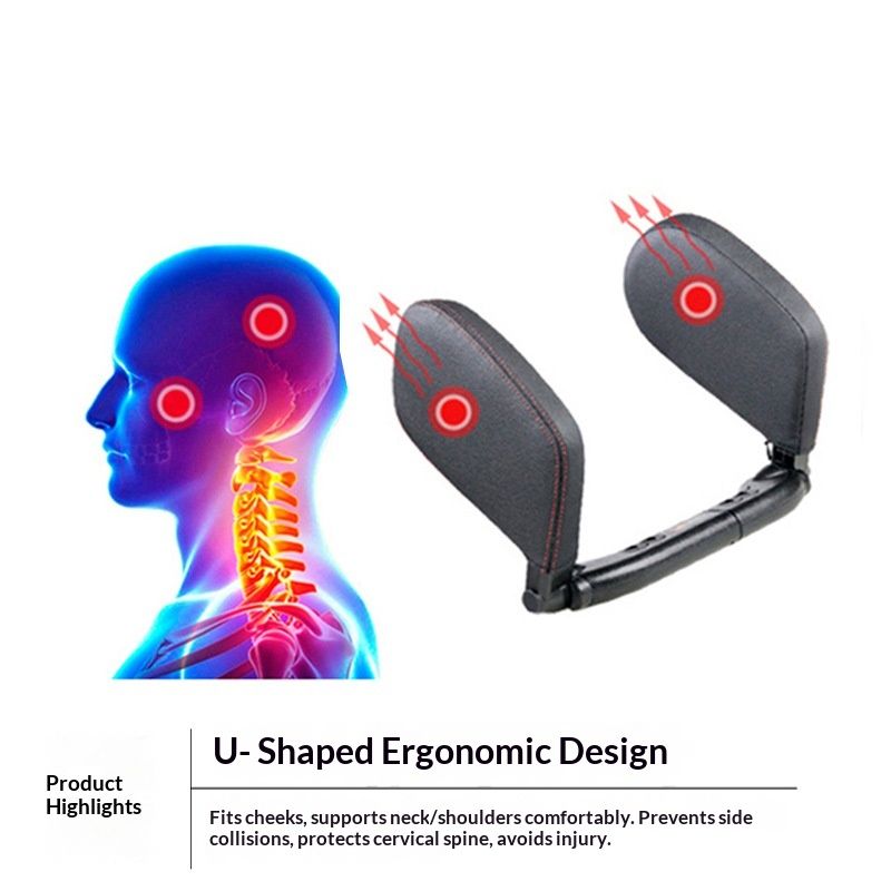 Car Headrest Pillow, Adjustable Head Neck Support Pillow, U- Shaped, Travel Sleeping Car Headrest, Only for V1192-AZ-W-3128