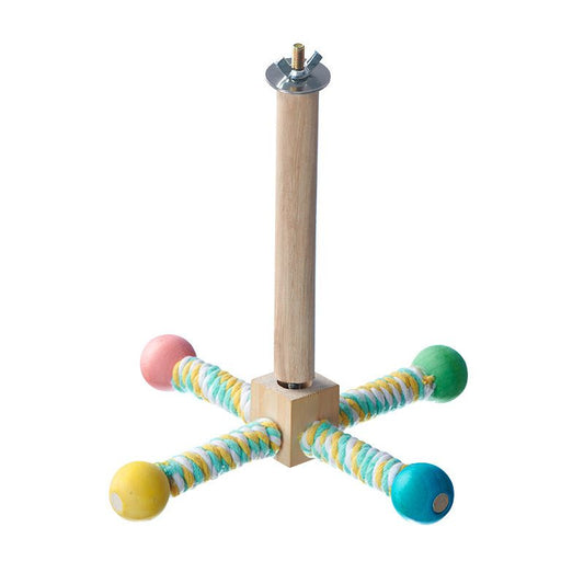 360 degrees rotating station pole Interactive Spinning Toys, Enrichment Bird Cage Accessories Perch Toys for V1192-AZ-W-3130
