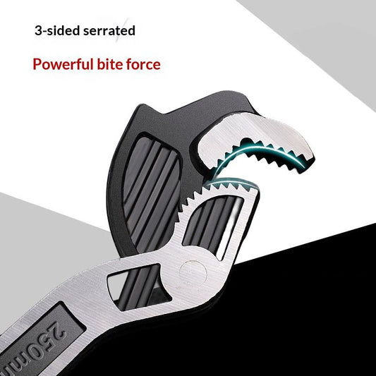 6 Inches Multifunctional Adjustable Wrench, Automatic Size Adjustment Self-locking Wrench, 7-15mm Spring V1192-AZ-W-3131