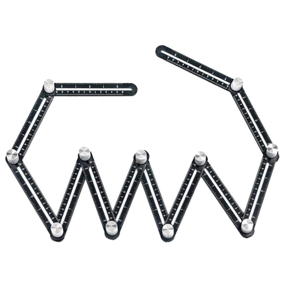 Multi Angle Measuring Ruler,12-Sided Angle Measurement,Tile Holes Measure Ruler Holes Positioning V1192-AZ-W-3134