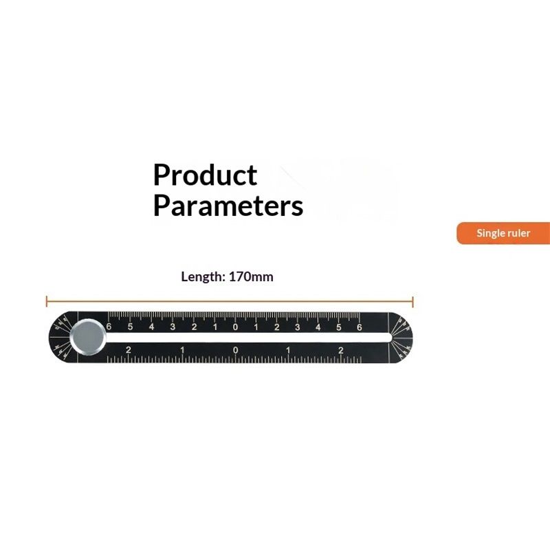 Multi Angle Measuring Ruler,12-Sided Angle Measurement,Tile Holes Measure Ruler Holes Positioning V1192-AZ-W-3134