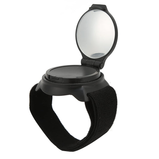 Cycling Rear View Mirror, Mirror Nylon Wrist Arm Strap Convex Design 5Cm Diameter Rearview Mirror Cycling V1192-AZ-W-3136