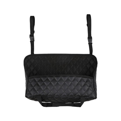 Car Purse Holder - Durable Leather Seat Back Organizer, Front Seat Storage Barrier, Pet & Kids Driver Storage V1192-AZ-W-3142