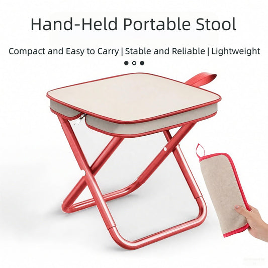 Camping Stool Portable Folding Stool with Carry Bag Portable Stool for Camping Fishing Hiking BBQ Red V1192-AZ-W-3147