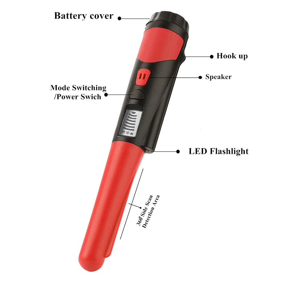 Metal Detector Pinpointer for Adults & Kids Fully Waterproof Underwater Metal Detector Wand Handheld Pin V1192-AZ-W-3158
