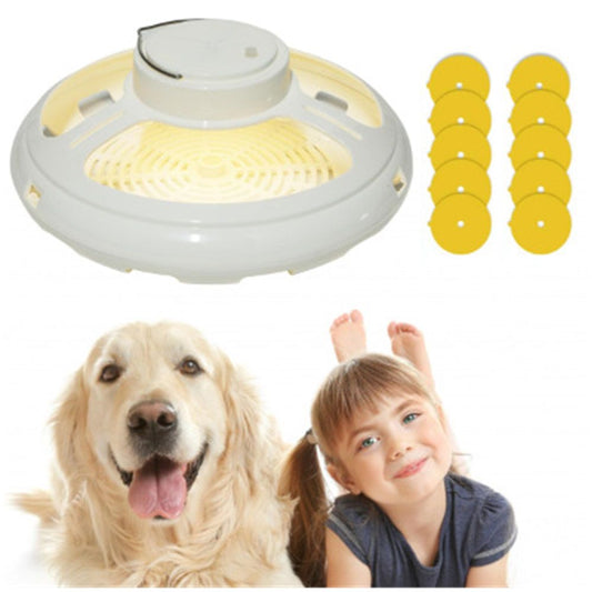 Updated Flea Traps for Inside Your Home with 10 Sticky Pads and USB Cable, Flea Light Traps for Home, Hanging V1192-AZ-W-3161