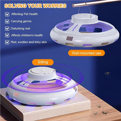 Updated Flea Traps for Inside Your Home with 10 Sticky Pads and USB Cable, Flea Light Traps for Home, Hanging V1192-AZ-W-3161
