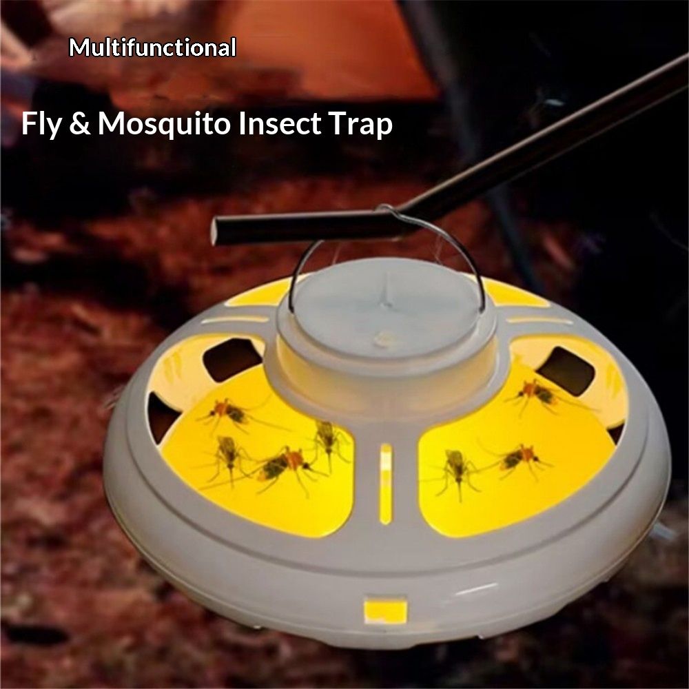 Updated Flea Traps for Inside Your Home with 10 Sticky Pads and USB Cable, Flea Light Traps for Home, Hanging V1192-AZ-W-3161