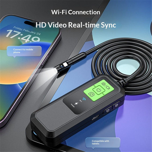 Endoscope Camera with Light: Dual-Lens Inspection Borescope Camera for Sewer - 16.4ft Waterproof Industrial V1192-AZ-W-3163