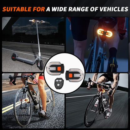 4Pcs Turn Signals for Bicycles with Alarm, USB Charging Remote Control Split/Integrated Bike Tail Light Rear V1192-AZ-W-3164