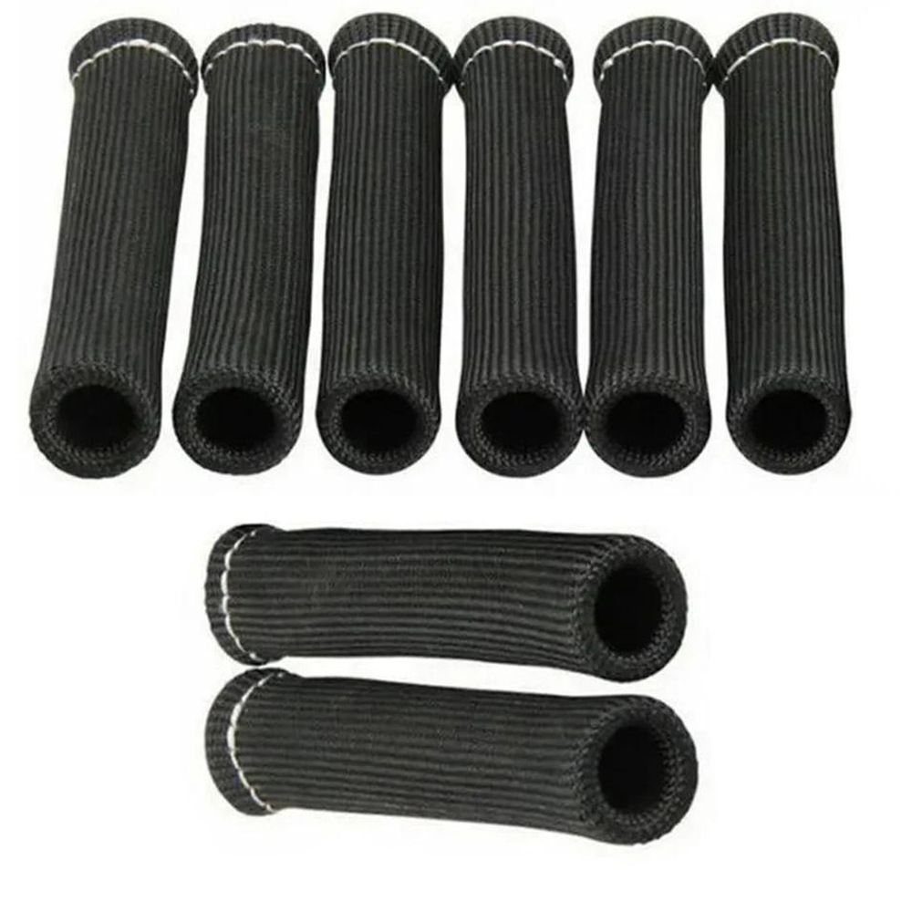 Spark Plug Wire Heat Shield Sleeve Protection 2500 High Temp Heat Tape Protect 8-Pack (Black) V1192-AZ-W-3168