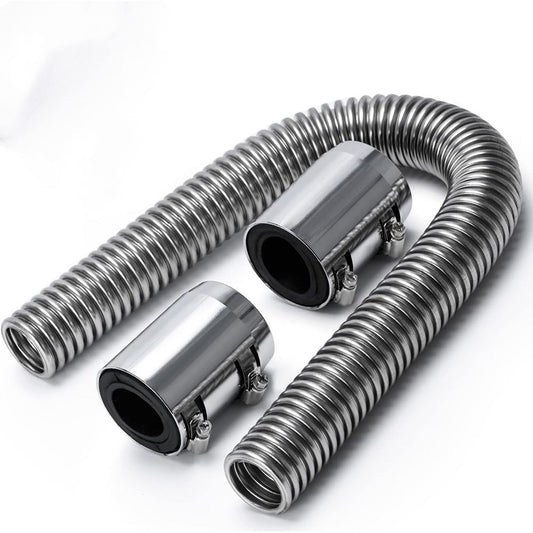 36" Stainless Steel Radiator Hose Flexible Universal Water Hoses Adapter Coolant Radiator Hose Kit With V1192-AZ-W-3172