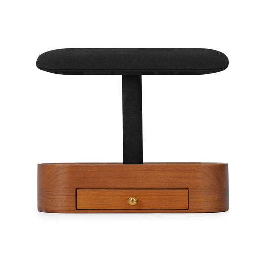 Solid Wood Watch Stand with Drawer T-bar Watch Holder Organizer for Men and Women Showcase Bracelet Bangle V1192-AZ-W-3180