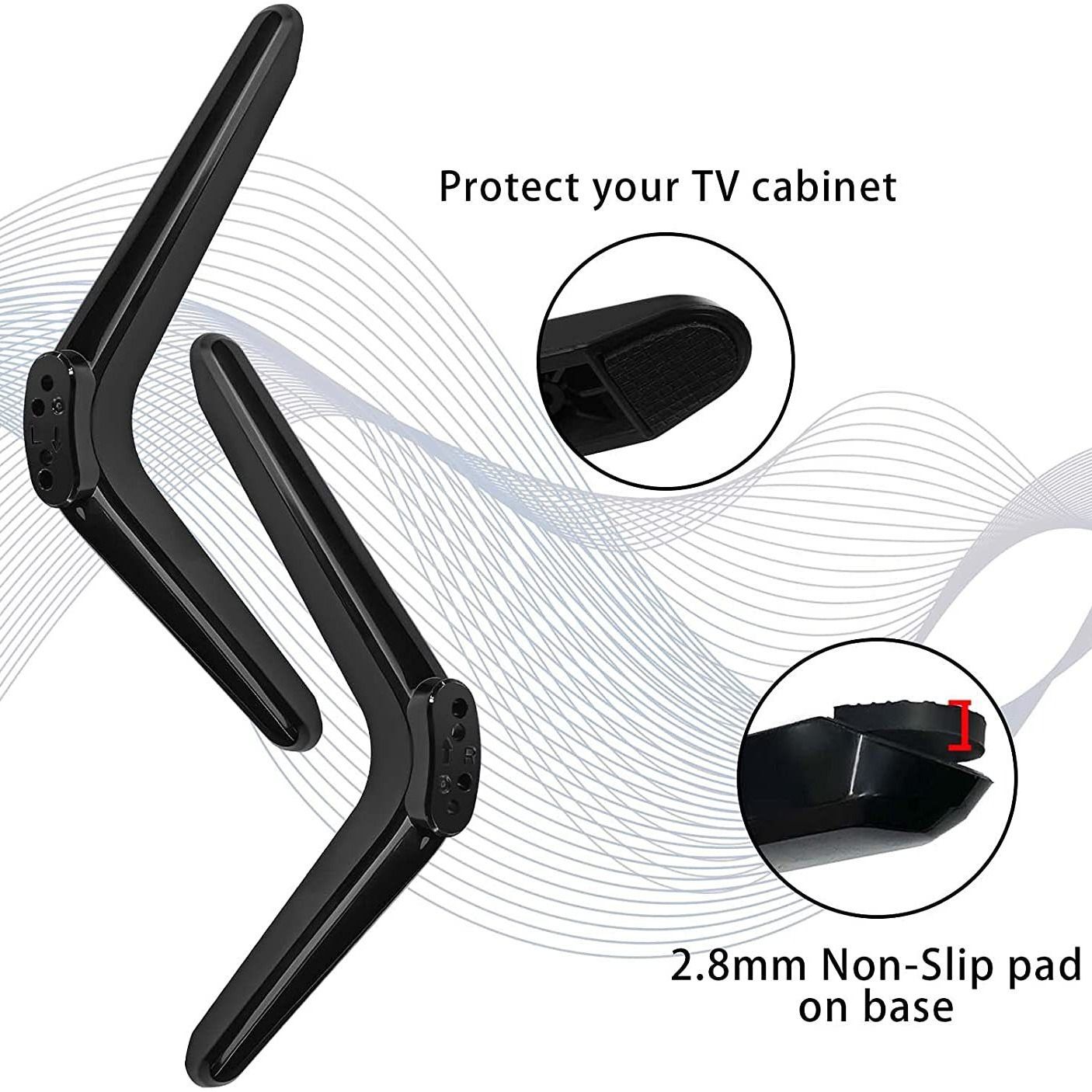 TV Stand Legs for Smart Tv with Screws, Please Check TV Models Before Purchase TV Stand Legs Replacement, V1192-AZ-W-3186
