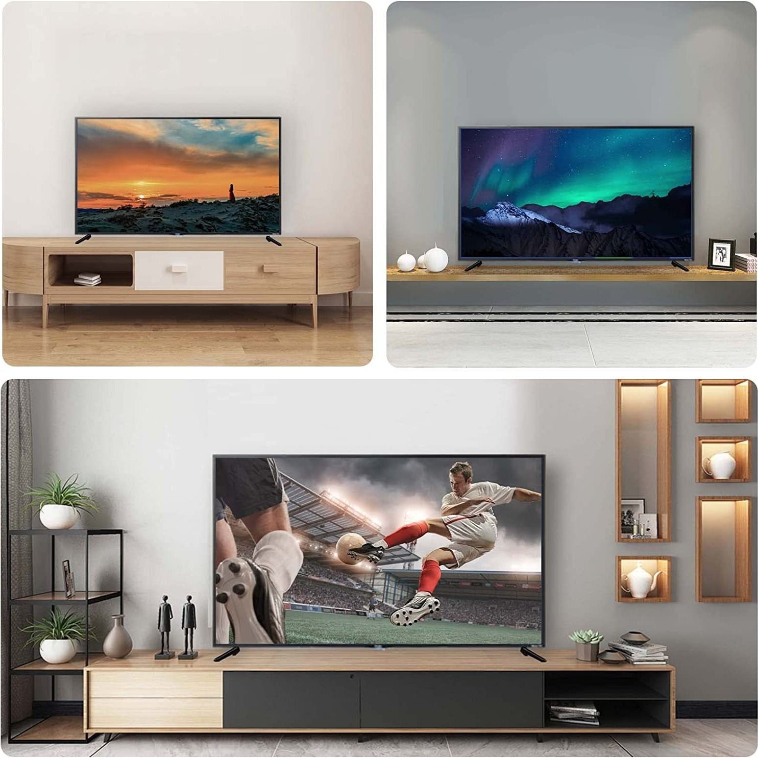TV Stand Legs for Smart Tv with Screws, Please Check TV Models Before Purchase TV Stand Legs Replacement, V1192-AZ-W-3186