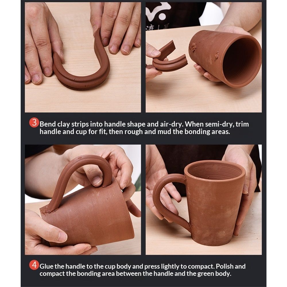 Pottery Handle Making Tool Sculpture Scraper Pottery Carving Tool Pottery Cup Handle Shape Tool for Tea Cup V1192-AZ-W-3189