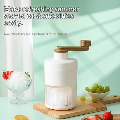 Shaved Ice Machine, Manual Ice Shaver Machine Snow Cone Machine with Ice Mold Box for Kitchen and Picnic, V1192-AZ-W-3194