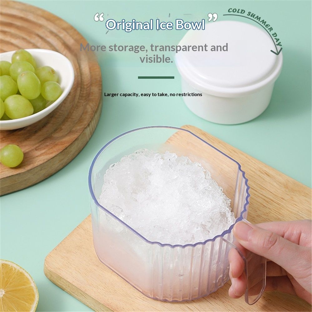 Shaved Ice Machine, Manual Ice Shaver Machine Snow Cone Machine with Ice Mold Box for Kitchen and Picnic, V1192-AZ-W-3194