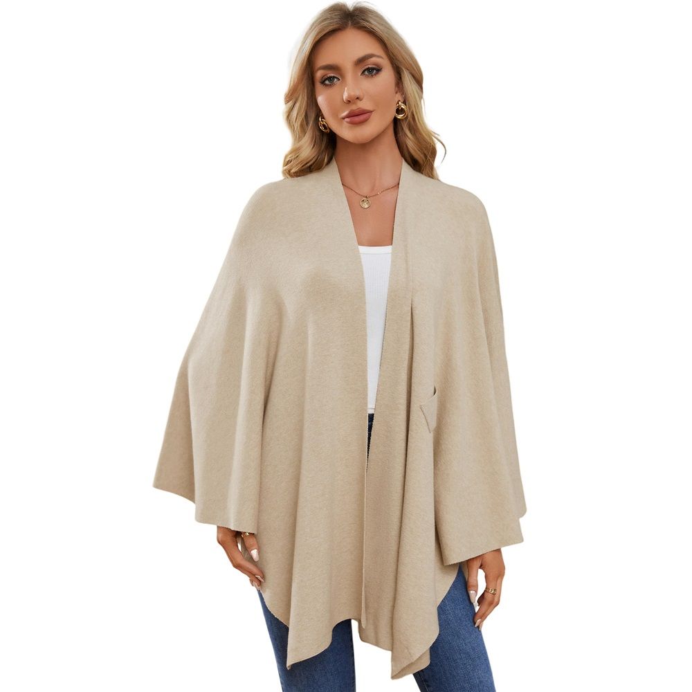 Women's Elegant Shawl Wraps Soft Open Front Poncho Sweater for Spring Fall Winter Sweater Soft Warm Travel V1192-AZ-W-3196