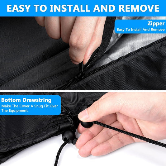 Gym Rack Cover with Waterproof Zipper, Protective Cover for Squat Rack/Weight Lifting Rack/Home Gym Workout V1192-AZ-W-3198