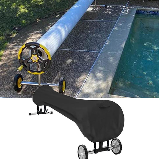 Swimming Pool Solar Reel Cover, 18FT Pool Solar Protective Blanket Reel Cover, Waterproof Winter Reel Blanket V1192-AZ-W-3216