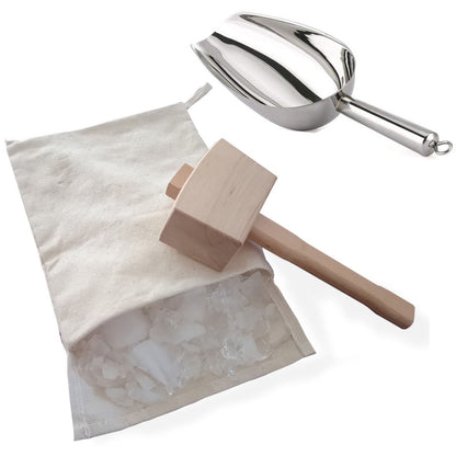 Ice Bag and Mallet, Manual Ice Crusher, Ice Crushers for Home Use, Bartender Kit & Bar Tools Kitchen Accessory V1192-AZ-W-3219