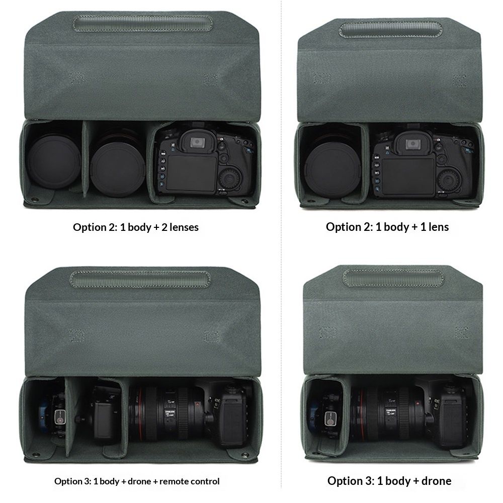 Camera Insert Bag Case Camera Divider Inserts for Backpack DSLR Organizer Portable for DSLR SLR Cameras, V1192-AZ-W-3226