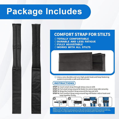 Stilt Straps, Comfortable for All Day Wear, Heavy Duty and Stability, Work with Various of Stilts, 1 Pair V1192-AZ-W-3232
