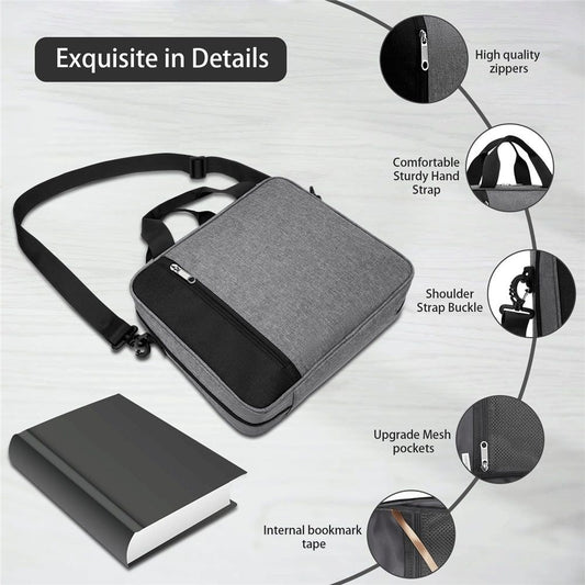 Bible Cover for Men Women, Zippered Bible Carrying Case Bible Protective Bag with Handle and Adjustable V1192-AZ-W-3245