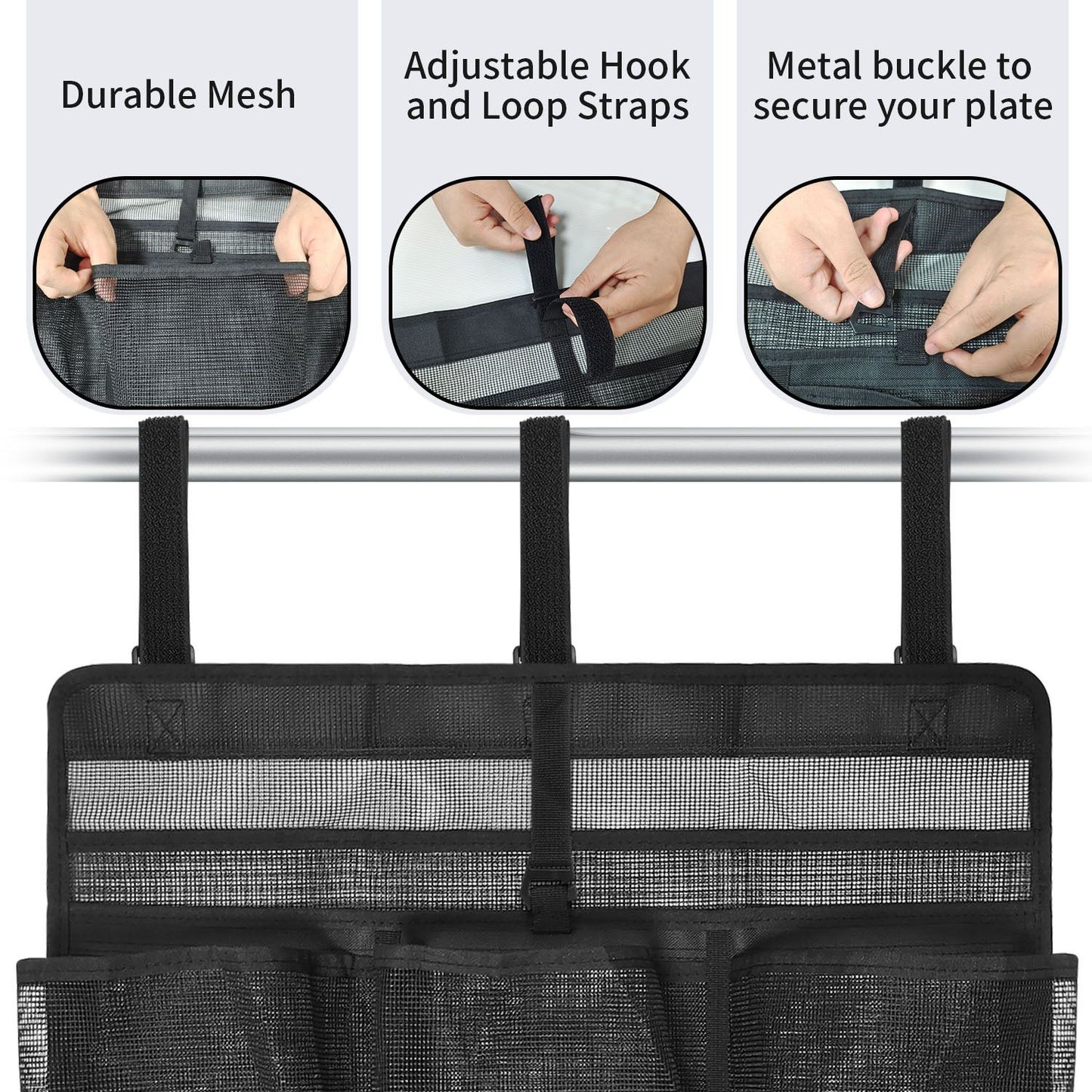 Camping Dish Drying Bag Collapsible Dish Drying Rack, Portable Mesh Dinnerware Drainer Organizer for RV V1192-AZ-W-3246