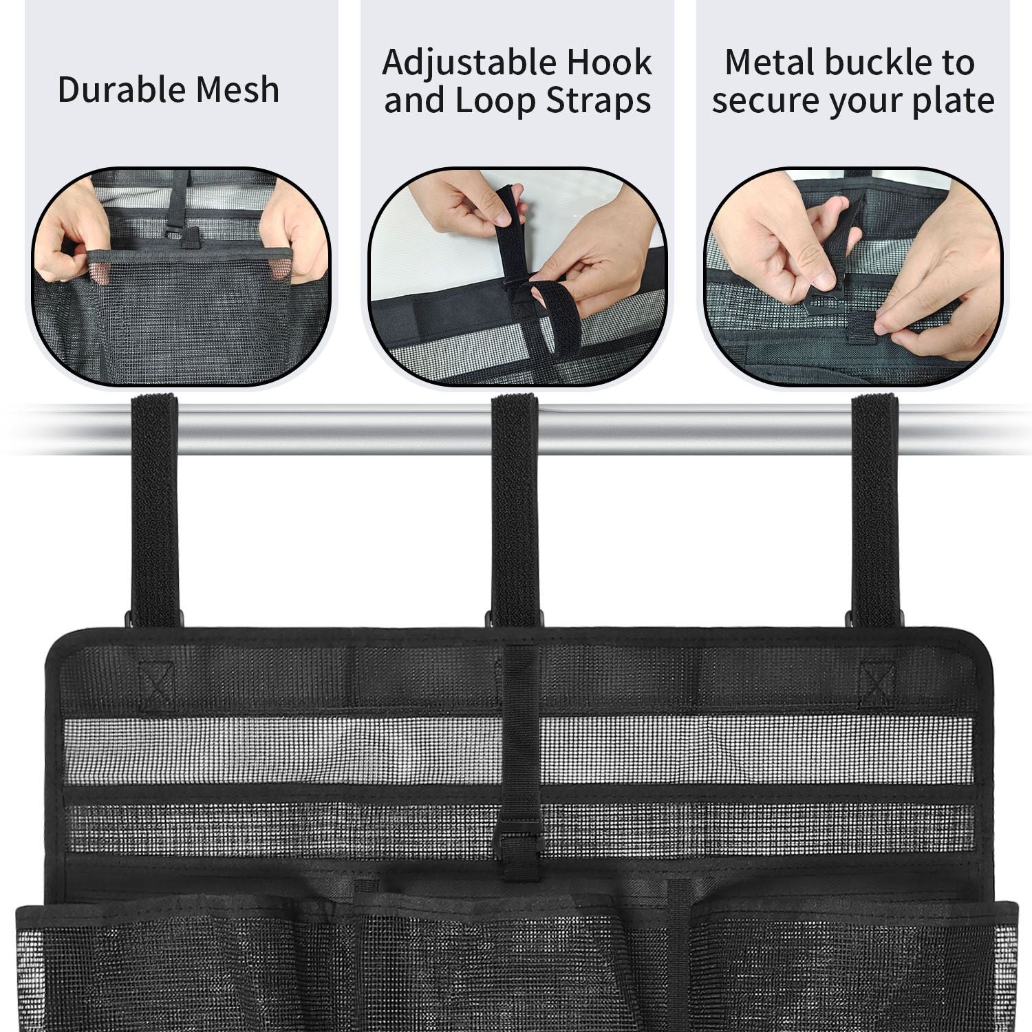 Camping Dish Drying Bag Collapsible Dish Drying Rack, Portable Mesh Dinnerware Drainer Organizer for RV V1192-AZ-W-3246