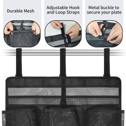 Camping Dish Drying Bag Collapsible Dish Drying Rack, Portable Mesh Dinnerware Drainer Organizer for RV V1192-AZ-W-3246