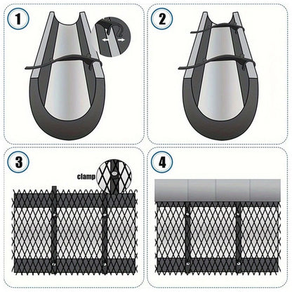 2-Pack Plastic Gutter Guard Mesh Roll 6" x 20Ft Rain Gutter Leaf Guard-Stop Clogged Gutters-with in total 20 V1192-AZ-W-3254