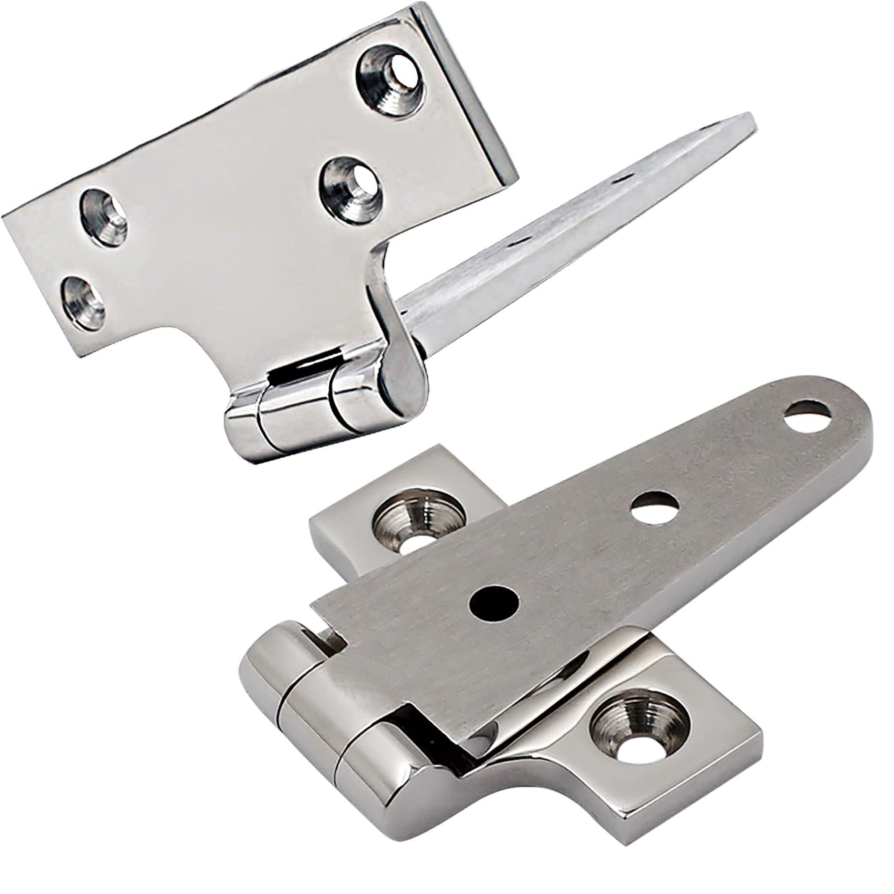 2 pack Stainless Steel T Hinges Marine Grade Heavy Duty Boat Hatch Hinge Casting Cabinet Hardware Door Hinge V1192-AZ-W-3270