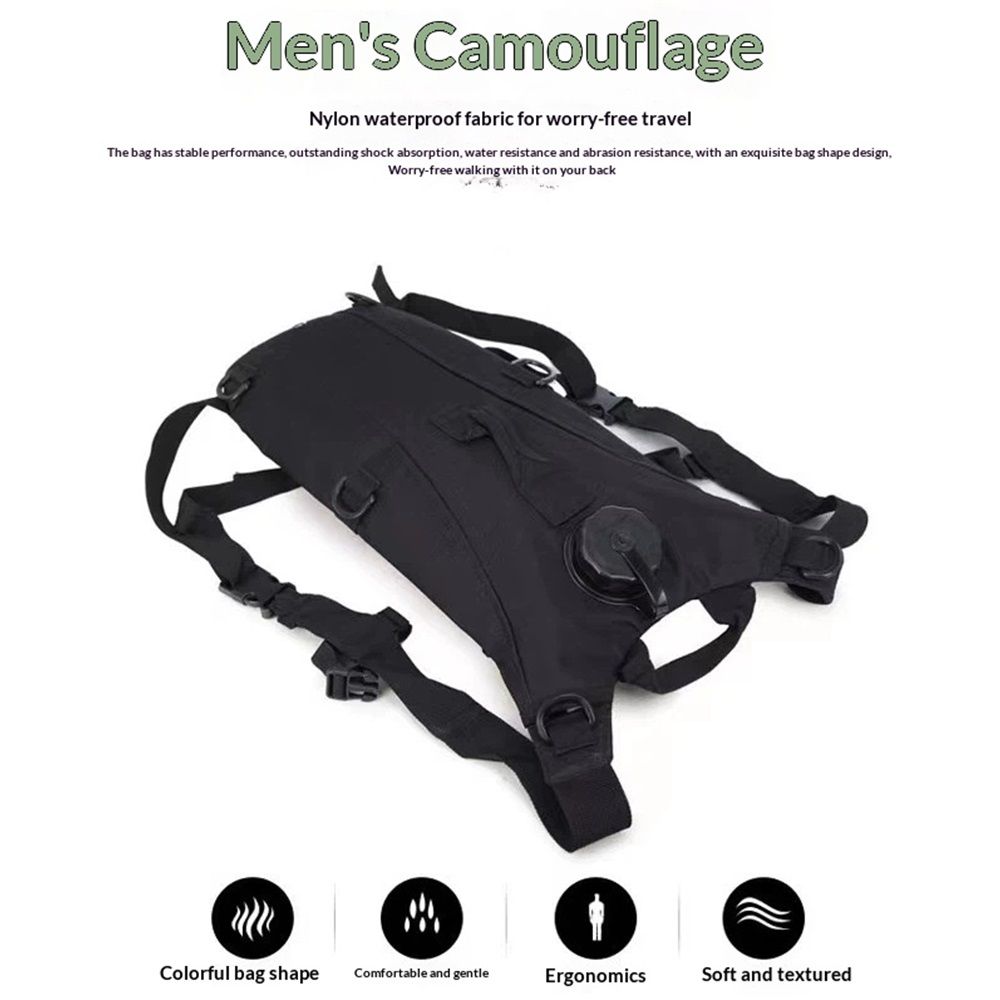Water Hydration Pack Military 3L Water Bladder Carrier Backpack Leakproof for Running Jogging Cycling Hiking V1192-AZ-W-3271