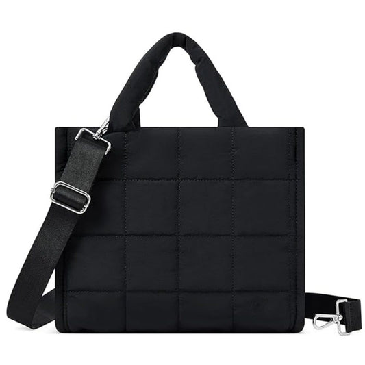 Puffer Crossbody Bags for Women Quilted Tote Bag Puffy Weekender Overnight Bag Nylon Shoulder Handbag V1192-AZ-W-3272